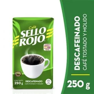 CAFE MOLIDO DESCAFEINADO SELLO ROJO 250 gr
