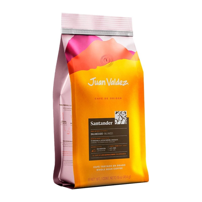 Opprinnelse kaffe Santander juan valdez 1 Café Santander Grano 454g Juan Valdez